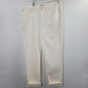Madewell The High-Rise Slim Boy Jean White New